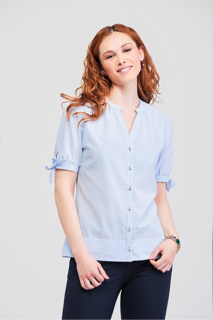 CAMISA ALGODÓN ORGÁNICO SEERSUCKER MUJER-2900