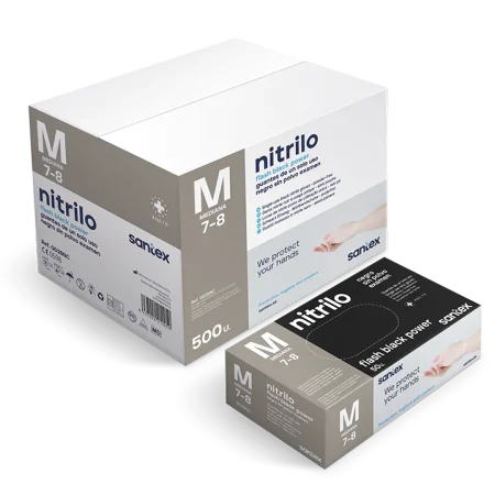 GUANTE NITRILO NEGRO SIN POLVO GD21