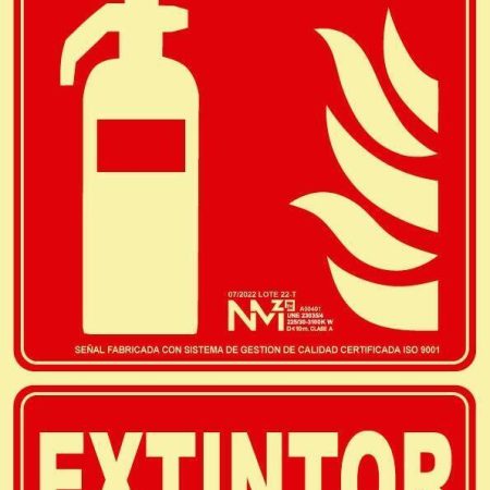 SEÑAL EXTINTOR PVC 0,7MM CLASE B 210X300MM