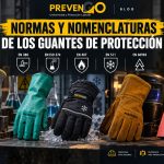Guantes de protección con diferentes normas y niveles de seguridad laboral