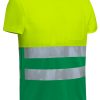 Camiseta bicolor de alta visibilidad Valento DEMOLITION amarillo flúor-verde amazonas