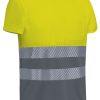 Camiseta bicolor de alta visibilidad Valento WEXFORD amarillo flúor-gris cemento
