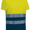 Camiseta bicolor de alta visibilidad Valento WEXFORD amarillo flúor-azul marino orión