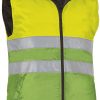 Chaleco acolchado de alta visibilidad Valento HIGHWAY amarillo flúor-verde manzana