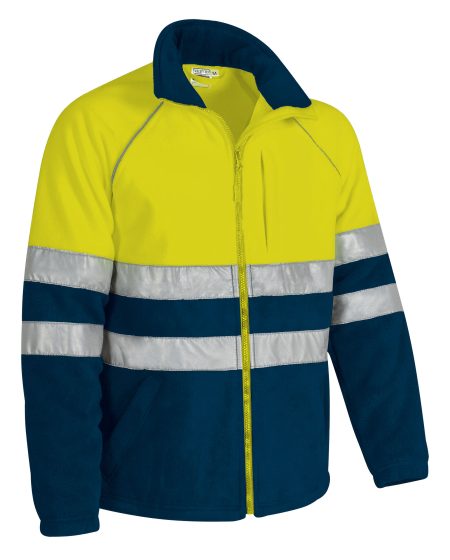Forro polar de alta visibilidad Valento ANETO amarillo flúor-azul marino orión