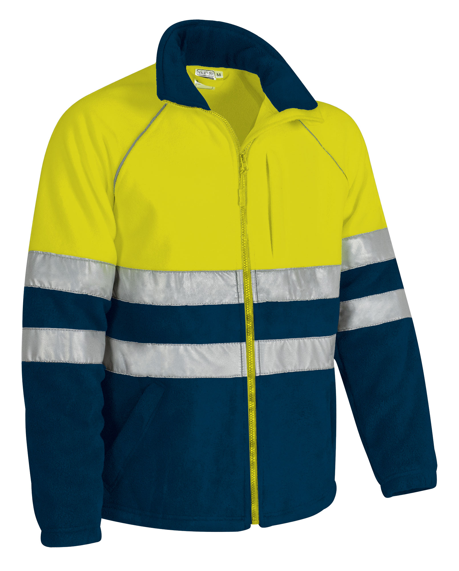 Forro polar de alta visibilidad Valento ANETO amarillo flúor-azul marino orión