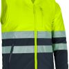Chaqueta softshell desmontable de alta visibilidad Valento BRAMPTON amarillo flúor-gris carbón