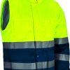 Chaqueta desmontable de alta visibilidad Valento SEQUOIA amarillo flúor-azul marino orión