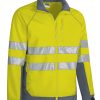 Chaqueta softshell de alta visibilidad Valento TACOMA amarillo flúor-gris cemento