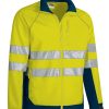 Chaqueta softshell de alta visibilidad Valento TACOMA amarillo flúor-azul marino orión