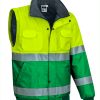 Chaqueta desmontable de alta visibilidad Valento DONEGAL amarillo flúor-verde amazonas