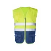 Chaleco Seana FLUO marino y amarillo flúor con bandas reflectantes