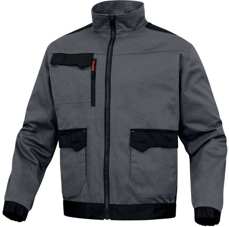 Chaqueta M2VE3 Delta Plus, frontal gris y negro