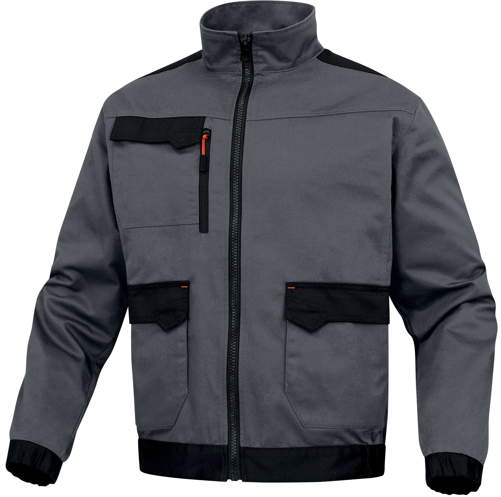 Chaqueta M2VE3 Delta Plus, frontal gris y negro