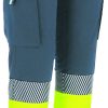 Pantalón térmico de alta visibilidad Valento BRUCE amarillo flúor-gris cemento