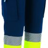 Pantalón térmico de alta visibilidad Valento BRUCE amarillo flúor-azul marino orión