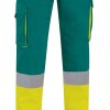 Pantalón bicolor de alta visibilidad Valento FACTORY amarillo flúor-verde amazonas