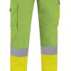 Pantalón bicolor de alta visibilidad Valento FACTORY amarillo flúor-verde manzana