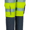 Pantalón desmontable de alta visibilidad Valento PRODAR amarillo flúor-gris carbón