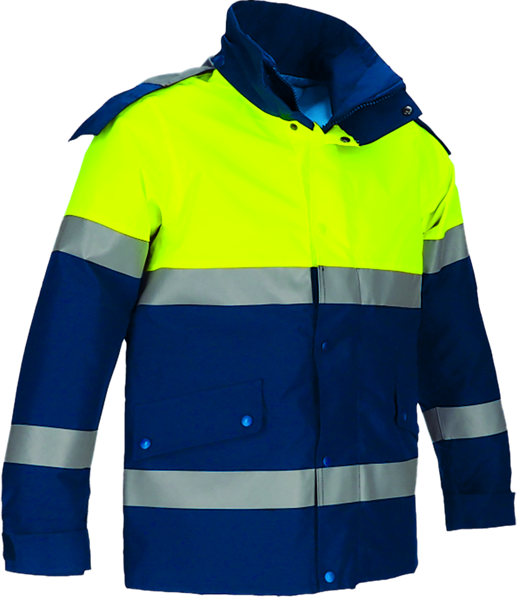 Parka 2 en 1 de alta visibilidad Valento MURRAY amarillo flúor-azul marino orión