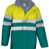 Parka impermeable de alta visibilidad Valento TRAFFIC amarillo flúor-verde amazonas