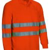 Polo térmico de alta visibilidad Valento BUCKLAND naranja flúor
