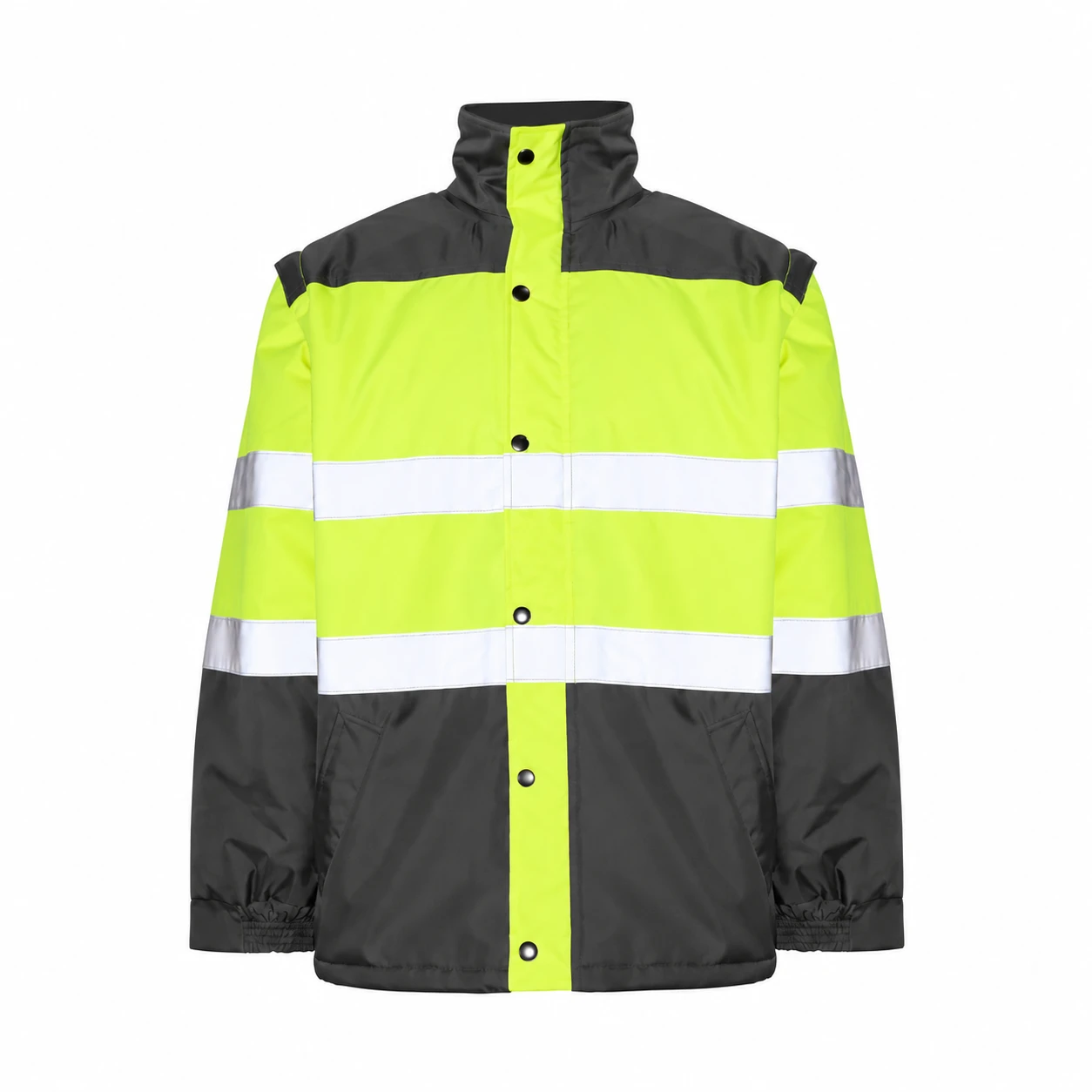 Parka de alta visibilidad Seana ANSO — Gris / Amarillo flúor
