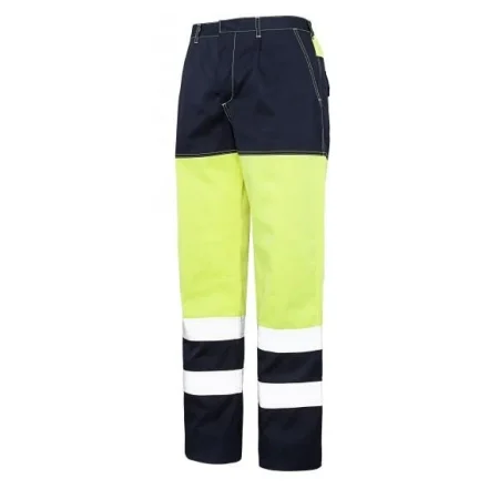 Pantalón de alta visibilidad Seana BLASI 2 BICOLOR — Marino / Amarillo flúor