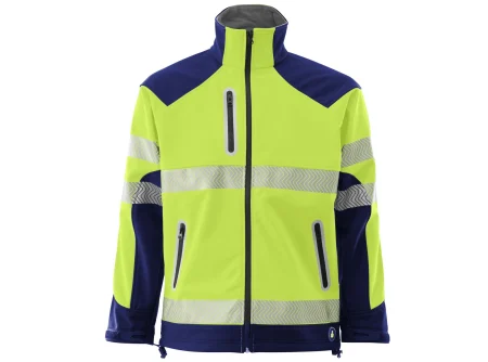 Softshell de alta visibilidad Seana CHELON 3 PREMIUM — Marino / Amarillo flúor