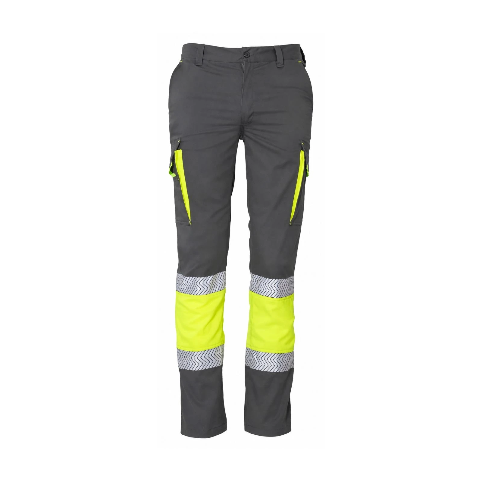 Pantalón de alta visibilidad Seana CROSS — Gris / Amarillo flúor