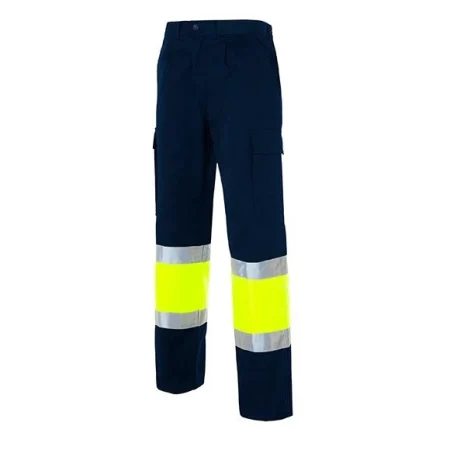 Pantalón de alta visibilidad Seana MADRAS 1 de 185 g/m² — Marino / Amarillo flúor