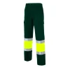 Pantalón de alta visibilidad Seana MADRAS 1 de 185 g/m² — Verde botella / Amarillo flúor