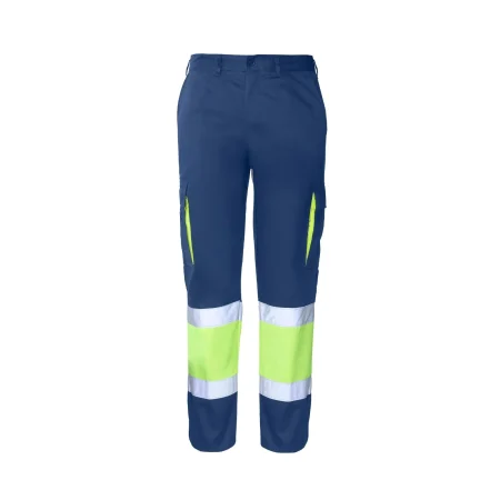 Pantalón de alta visibilidad Seana MADRAS 1 de 240 g/m² — Marino / Amarillo flúor