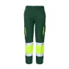 Pantalón de alta visibilidad Seana MADRAS 1 de 240 g/m² — Verde botella / Amarillo flúor