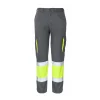 Pantalón de alta visibilidad Seana MADRAS 1 de 240 g/m² — Gris / Amarillo flúor