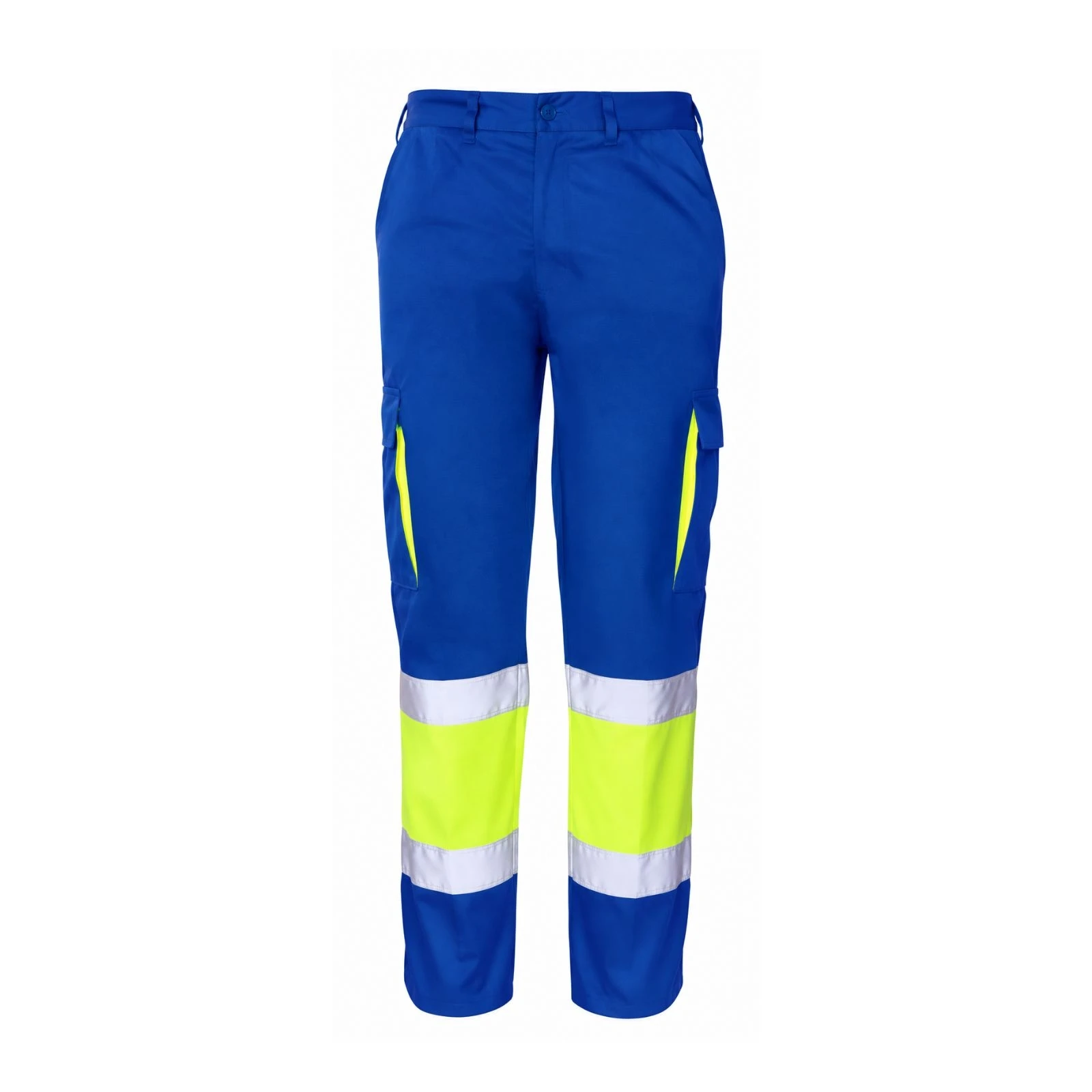 Pantalón de alta visibilidad Seana MADRAS 1 de 240 g/m² — Azul / Amarillo flúor