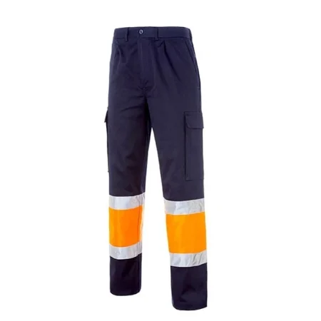 Pantalón de alta visibilidad Seana MADRAS 2 de 240 g/m² — Marino / Naranja flúor