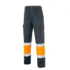 Pantalón de alta visibilidad Seana MADRAS 2 de 240 g/m² — Gris / Naranja flúor