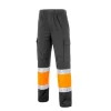 Pantalón de alta visibilidad Seana MADRAS 3 — Gris / Naranja flúor